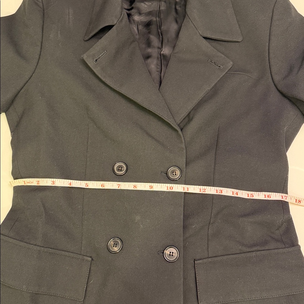 Zara Women's Black Double-Breasted Coat - Picture 8 of 11